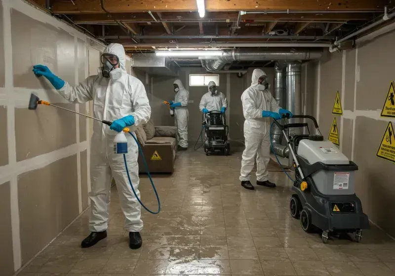 Basement Moisture Removal and Structural Drying process in Troy, NH